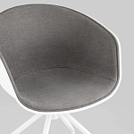 Офисное кресло из пластика с мягким сиденьем Eggshell Grey варинант исполнения - 7 | Loft Concept в Орле