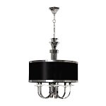 Люстра подвесная круглая с черным абажуром и чашей крепления в форме многогранника Natural Concepts варинант исполнения - 2 | Loft Concept в Орле