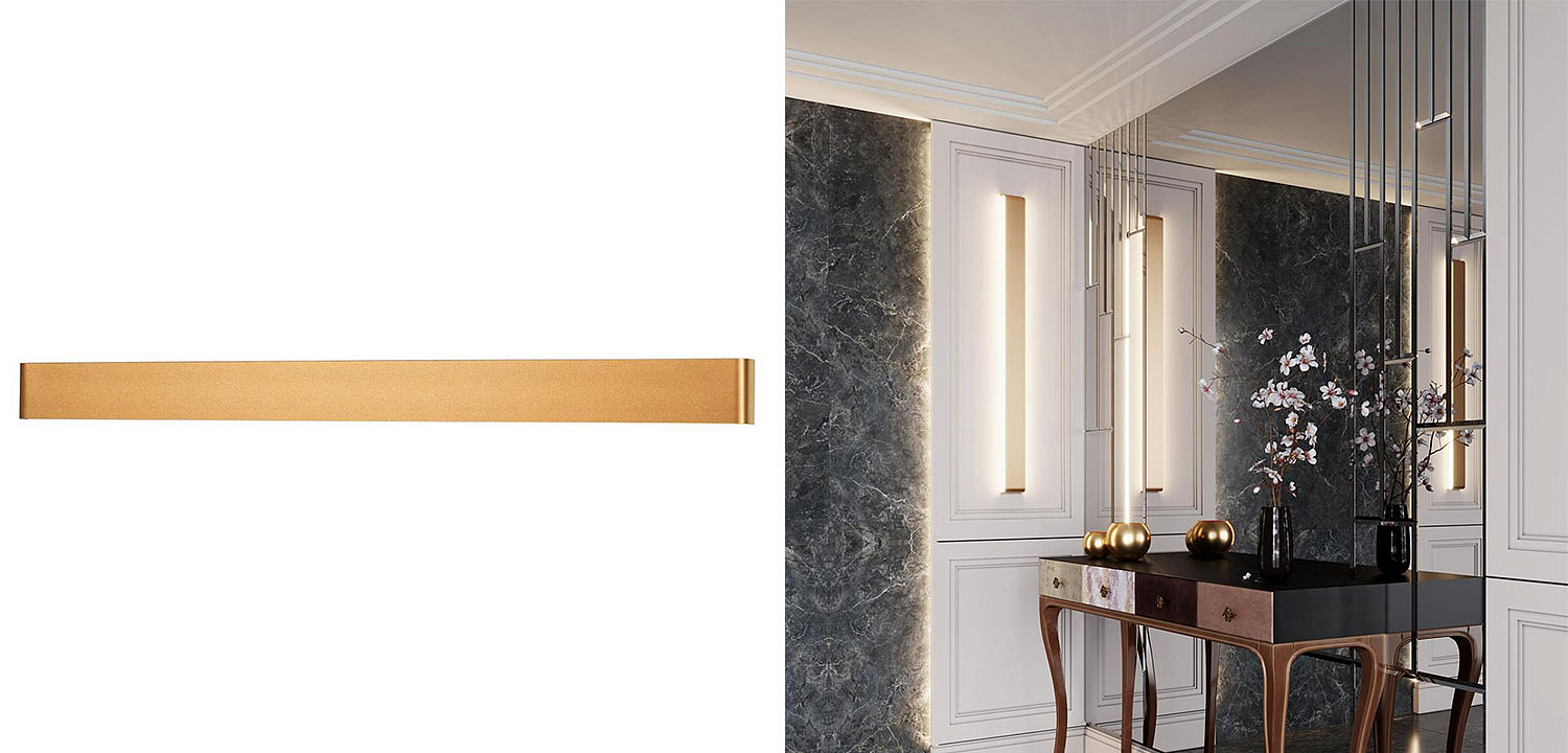 Бра Obverse Gold Long Wall lamp Бра Obverse Gold Long Wall lamp - Loft-Concept в Орле