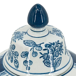 Ваза с крышкой и голубым цветочным рисунком на белом фоне Blue & White Ornament варинант исполнения - 3 | Loft Concept в Орле