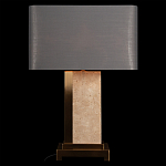 Настольная лампа с основанием из натурального камня c серым прямоугольным абажуром Lapis Tiburtinus варинант исполнения - 2 | Loft Concept в Орле