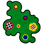 Дизайнерский ковер с цветами Poltronova Tappeto Prato Rug варинант исполнения - 1 | Loft Concept в Орле