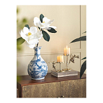 Ваза с мотивами цветущего сада с попугаями Blue Vase Inspired by Nature варинант исполнения - 4 | Loft Concept в Орле