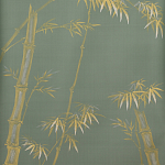 Обои ручная роспись Bamboo Golden on Blue grey dyed silk варинант исполнения - 2 | Loft Concept в Орле