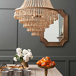 Многоярусная люстра украшенная круглыми деревянными бусами Wooden Beads Chandelier L варинант исполнения - 1 | Loft Concept в Орле
