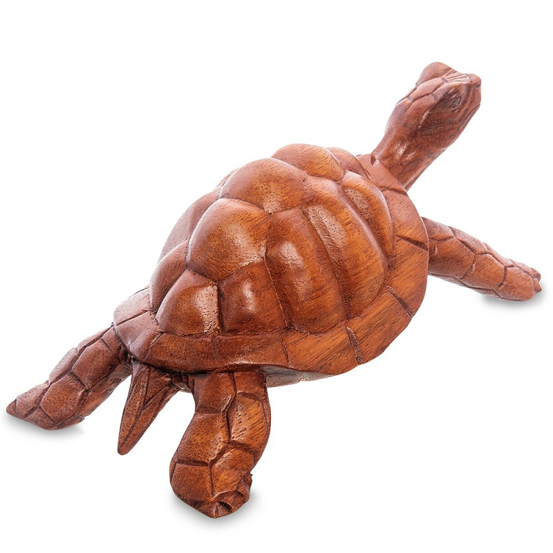 Статуэтка в виде черепахи деревянная Turtle world Коричневый Статуэтка в виде черепахи деревянная Turtle world Коричневый в Орле | Loft Concept