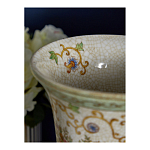 Ваза из фарфора на бронзовом основании Turquoise Blooming Garden варинант исполнения - 7 | Loft Concept в Орле