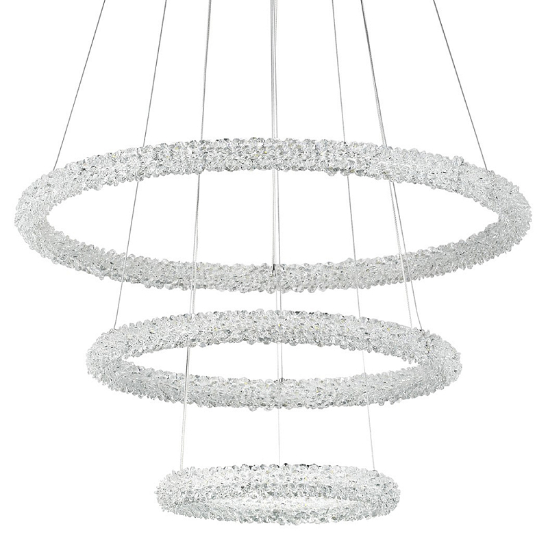Многоярусная кольцевая люстра с хрустальным декором Gilbertine Crystal Ring Chandelier Хром Прозрачный Многоярусная кольцевая люстра с хрустальным декором Gilbertine Crystal Ring Chandelier Хром Прозрачный в Орле | Loft Concept