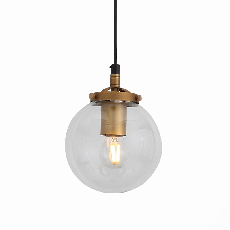 Подвесной светильник Bistro Globe Clear Glass Pendant Золотой Подвесной светильник Bistro Globe Clear Glass Pendant Золотой в Орле | Loft Concept