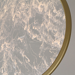 Светодиодный подвесной светильник круглой формы с металлической рамой золотого цвета Marble Glow 47 варинант исполнения - 4 | Loft Concept в Орле