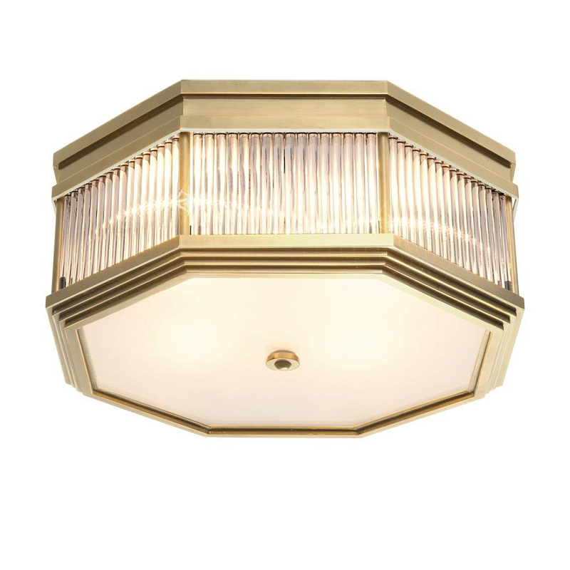 Потолочный светильник Ceiling Lamp Bagatelle Antique brass Латунь Античная полированная Прозрачное Стекло в Орле | Loft Concept 