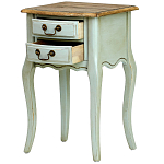 Прикроватная тумба из массива березы светло-бирюзовая Montmartre Provence Bedside Table варинант исполнения - 4 | Loft Concept в Орле