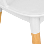 Пластиковый стул на ножках из массива бука Ferret Spiral White варинант исполнения - 5 | Loft Concept в Орле