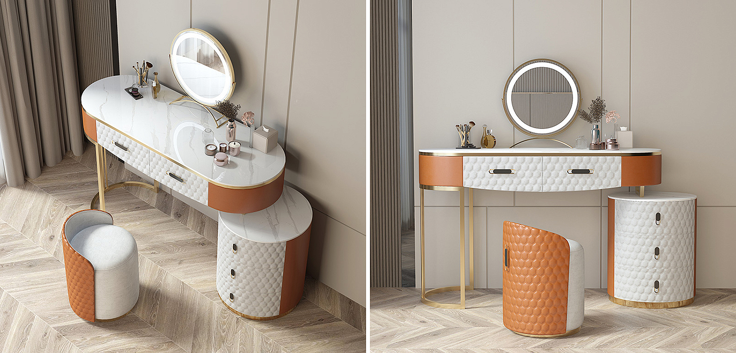 Трельяж Kathryn Bedroom Dressing Table Orange Трельяж Kathryn Bedroom Dressing Table Orange - Loft-Concept в Орле