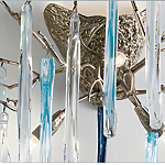 Бра с ветвистым каркасом из металла и подвесками из стекла Droplet Chandelier варинант исполнения - 3 | Loft Concept в Орле