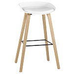Барный стул на ножках из натурального дерева Boras White варинант исполнения - 1 | Loft Concept в Орле
