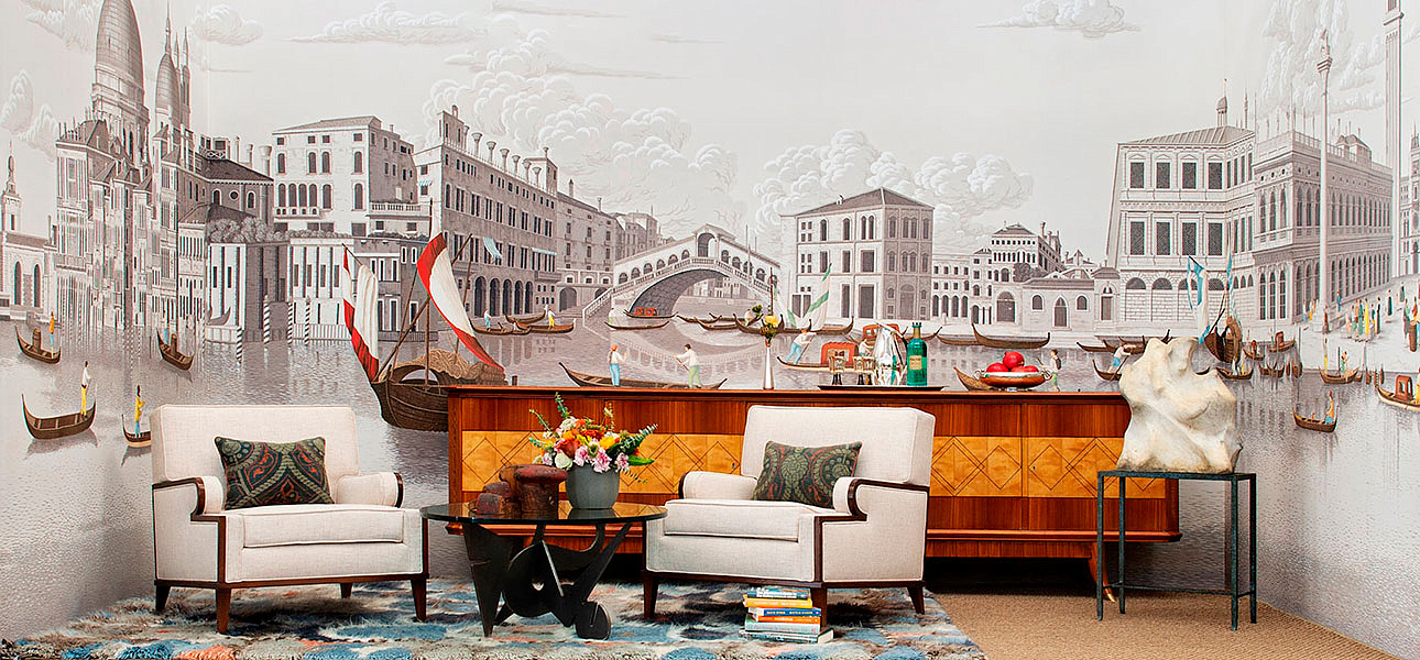 Обои ручная роспись Scenes of Venice Rialto on scenic paper Обои ручная роспись Scenes of Venice Rialto on scenic paper - Loft-Concept в Орле