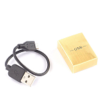 Зажигалка электронная с накладкой из натурального камня Содалит и с USB проводом для зарядки Stone Lighters варинант исполнения - 4 | Loft Concept в Орле