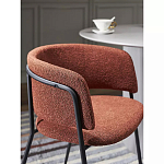 Стул полукруглый мягкий с буклированной обивкой Chair with Boucle Upholstery варинант исполнения - 6 | Loft Concept в Орле