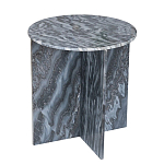 Столик кофейный с столешницей из черного мрамора Compact Black Marble Table варинант исполнения - 2 | Loft Concept в Орле