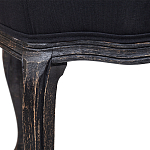 Кресло низкое в стиле прованс Черный Лен Louis French Armchair  варинант исполнения - 4 | Loft Concept в Орле