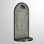 Настенный светильник зеленого цвета с черной рамкой овальной формы с полкой Herbarium  варинант исполнения - 1 | Loft Concept в Орле