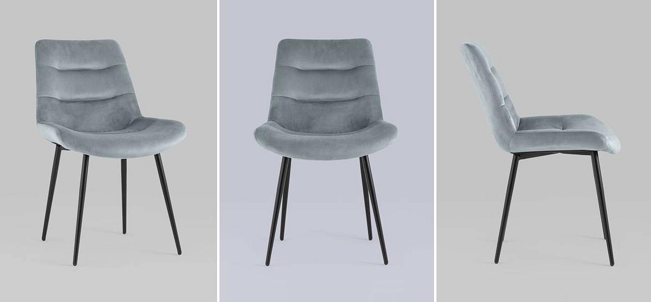 Стул Austin Chair Светло-Серый Велюр Стул Austin Chair Светло-Серый Велюр - Loft-Concept в Орле
