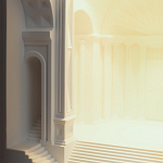 Встраиваемый в стену гипсовый светильник под покраску с арками и рельефными колоннами Antiquity Athena варинант исполнения - 9 | Loft Concept в Орле