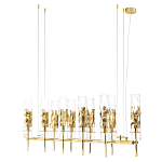 Люстра подвесная прямоугольная с 10-ю цилиндрическими плафонами LIAISON варинант исполнения - 1 | Loft Concept в Орле