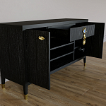 Комод-буфет Elsa Dreams Black с открытыми полками   варинант исполнения - 5 | Loft Concept в Орле