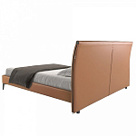 Кровать двуспальная коричневая из экокожи Modern Look варинант исполнения - 4 | Loft Concept в Орле
