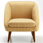 Кресло желтое с принтом Pauley Yellow Armchair варинант исполнения - 3 | Loft Concept в Орле