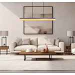 Подвесной светильник линейный из натурального камня Perfection of Geometry варинант исполнения - 8 | Loft Concept в Орле