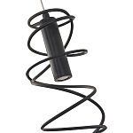 Бра светодиодное из металла со спиральным декоративным элементом черное Metal Spiral варинант исполнения - 2 | Loft Concept в Орле