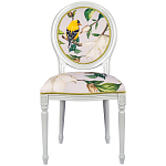 Стул светло-серый из натурального бука с изображением птиц и цветов Blooming Birds варинант исполнения - 1 | Loft Concept в Орле