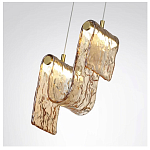 Подвесной светильник волнистой формы из фактурного стекла Wave варинант исполнения - 5 | Loft Concept в Орле