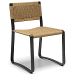 Дизайнерский стул с каркасом из металла с плетеными сиденьем и спинкой GREEN POINT Chair варинант исполнения - 1 | Loft Concept в Орле