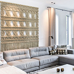 Панно на стену плетеное Макраме бежевый цвет  варинант исполнения - 12 | Loft Concept в Орле