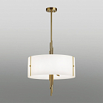 Люстра на штанге с белым круглым плафоном на бронзовом основании с вертикальным декором из металлических трубок Sohne варинант исполнения - 2 | Loft Concept в Орле