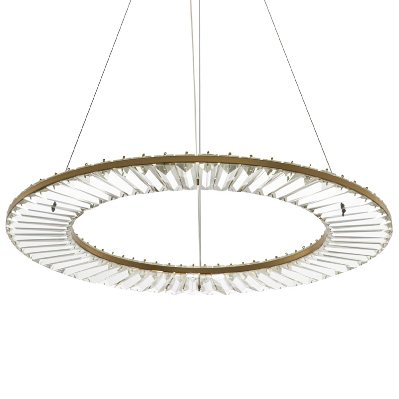 Кольцевая люстра с хрустальным декором Maude Crystal Chandelier Бронза Прозрачный Кольцевая люстра с хрустальным декором Maude Crystal Chandelier Бронза Прозрачный в Орле | Loft Concept