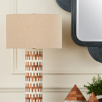 Настольная лампа с узором вдоль колоннообразного основания Brick Surface варинант исполнения - 4 | Loft Concept в Орле