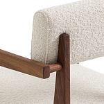 Кресло обеденное Alcove White Boucle из массива ореха варинант исполнения - 6 | Loft Concept в Орле