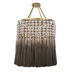 Люстра плетеная с кисточками на золотистом каркасе Boho Tassel Chandelier варинант исполнения - 2 | Loft Concept в Орле
