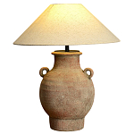 Настольная лампа керамическая с ручками и тканевым абажуром Eastern Tale варинант исполнения - 2 | Loft Concept в Орле