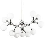 Люстра с плафонами из стеклянных шаров Pearls Suspension Chrome Chandelier варинант исполнения - 1 | Loft Concept в Орле