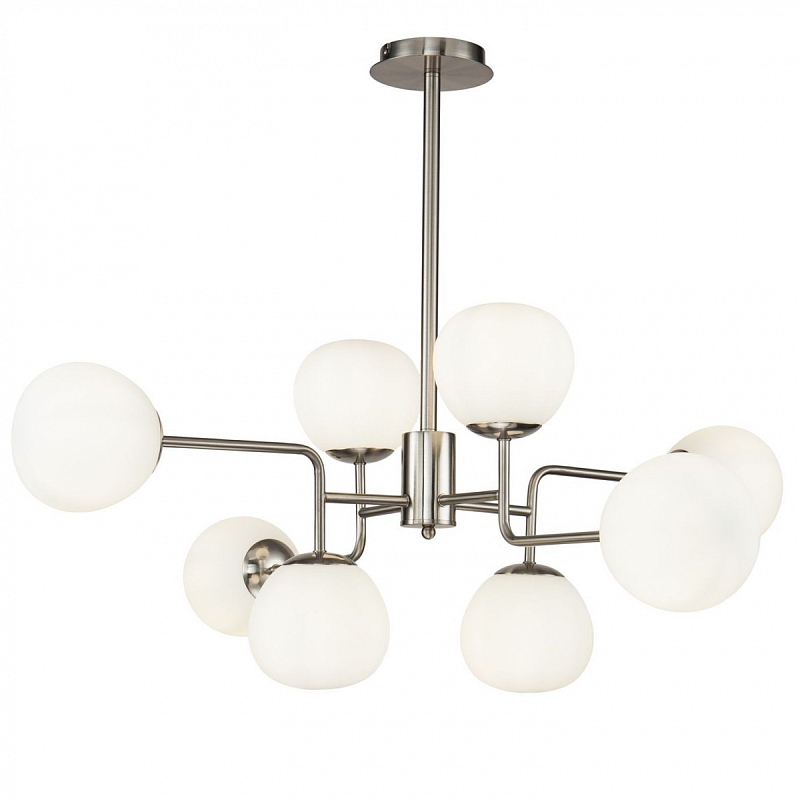 Люстра Tiepolo Ball Chandelier Nickel 8 Никель Белый Люстра Tiepolo Ball Chandelier Nickel 8 Никель Белый в Орле | Loft Concept