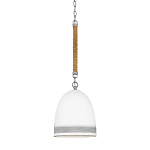 Подвесной светильник белый колоколообразный с декоративной обмоткой из веревки Hinkley варинант исполнения - 1 | Loft Concept в Орле