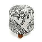 Пуф Wakonda с Круглыми ножками Черно-Белый орнамент варинант исполнения - 2 | Loft Concept в Орле