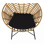 Стул круглый с ротанговым плетением Round Wicker Stool варинант исполнения - 5 | Loft Concept в Орле