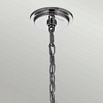 Люстра круглая цвета хром с вертикальными стеклянными трубками и круглыми подвесками Kichler варинант исполнения - 3 | Loft Concept в Орле